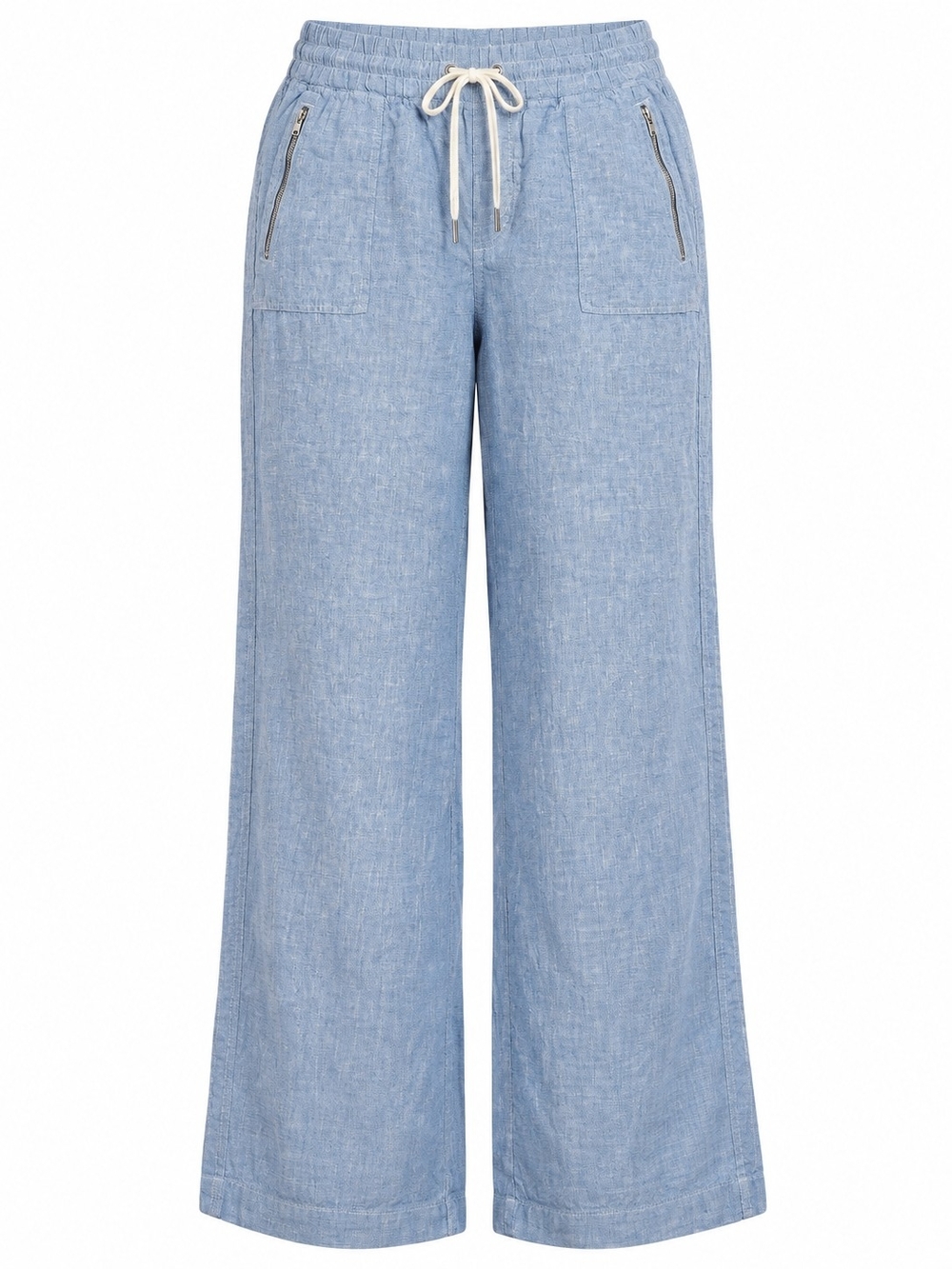 ATHLETA | Retreat 100% Linen High Rise Wide Leg Pants Chambray Blue | 16